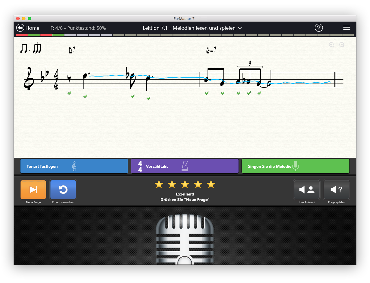 Vom-Blatt-singen mit EarMaster