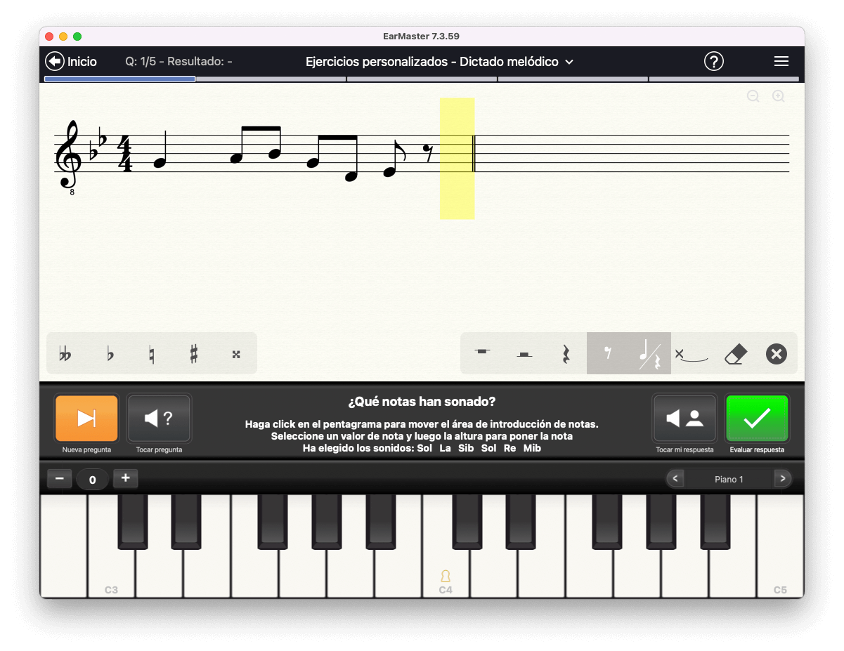 Sight-singing with EarMaster