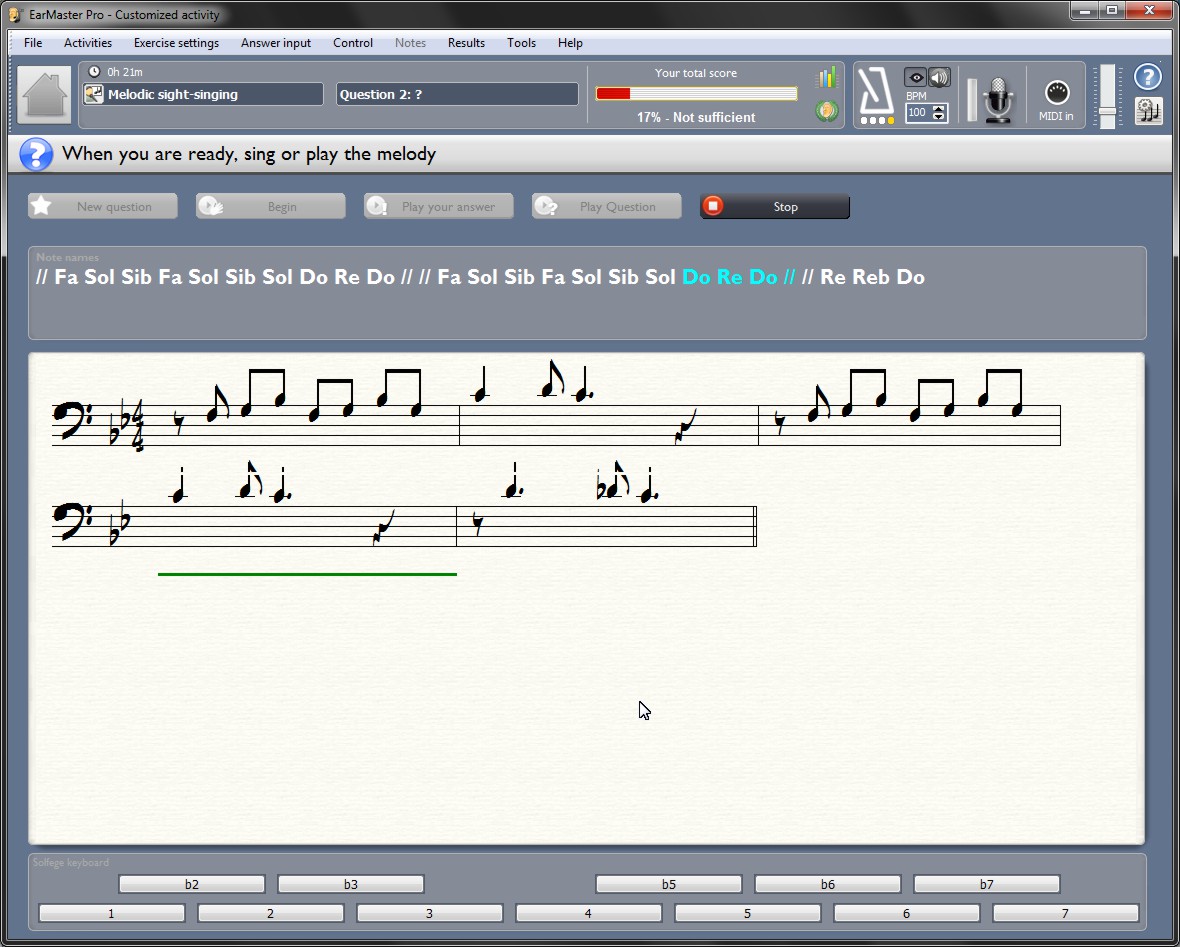 Sight-singing exercise